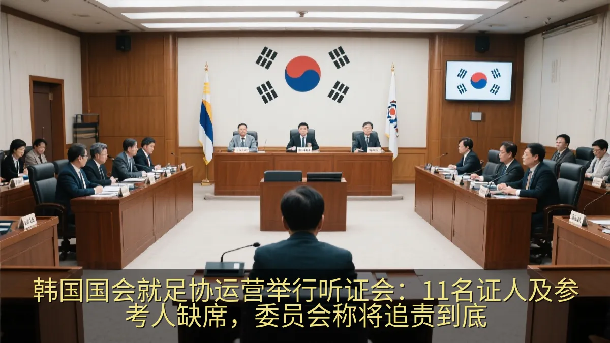 韩国国会就足协运营举行听证会：11名证人及参考人缺席，委员会称将追责到底